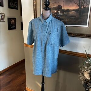 Casual Blue Button Down Shirt for Men